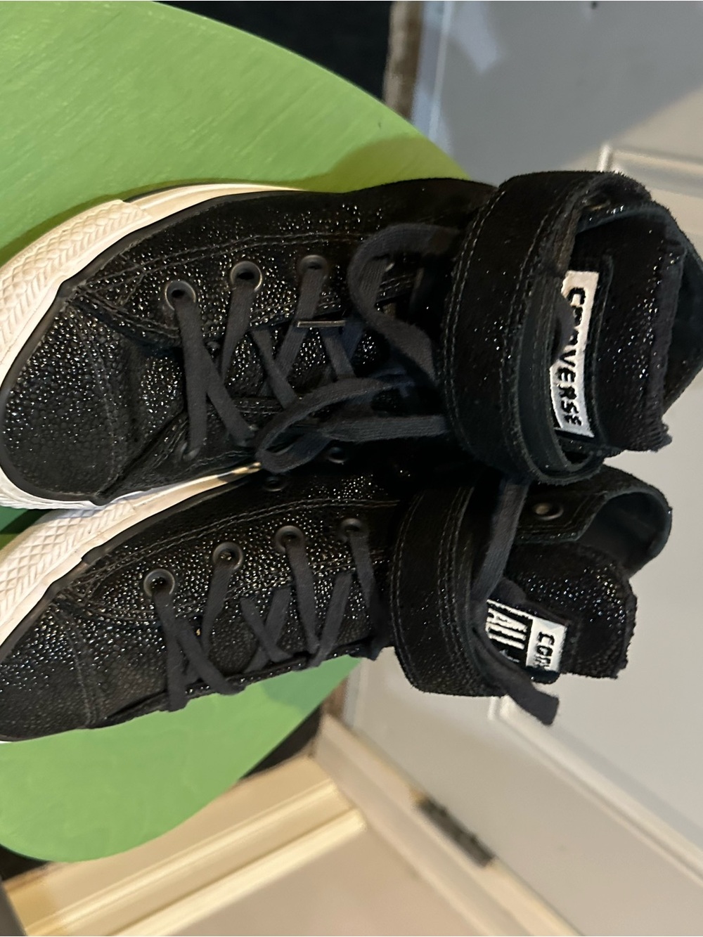 Converse Black Glitter High-Top Sneakers